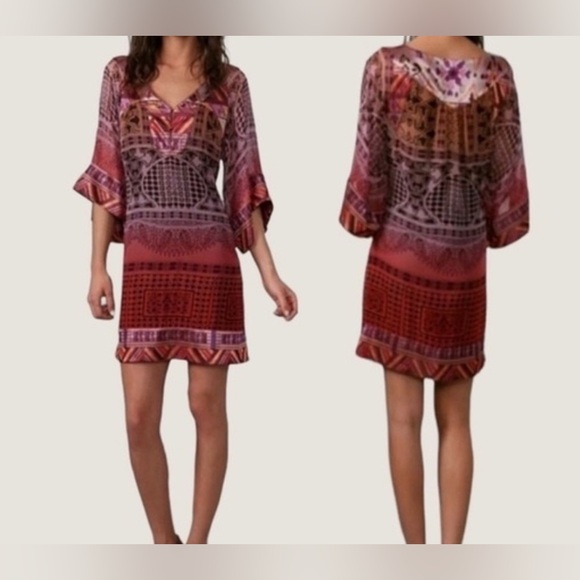 Diane Von Furstenberg Multicolor Long Sleeve Dress - Picture 1 of 3